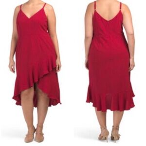 Brand New Dress the Population Red Wendy High Low Dress - Size 3X